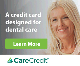 A credit card designed for dental care / So you can get the care you need.